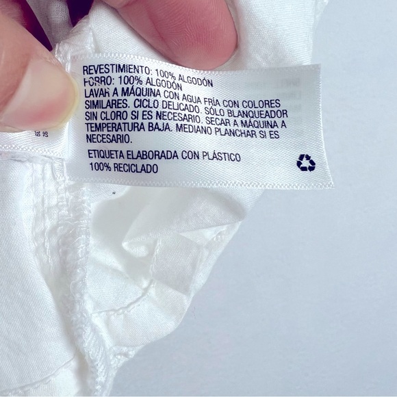 A new day Blouse Womens 2XL White Eyelet Balloon Sleeve Regular Scoop Neck - Picture 7 of 10